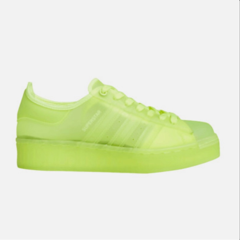 Adidas Women's superstar jelly neon yellow 6.5